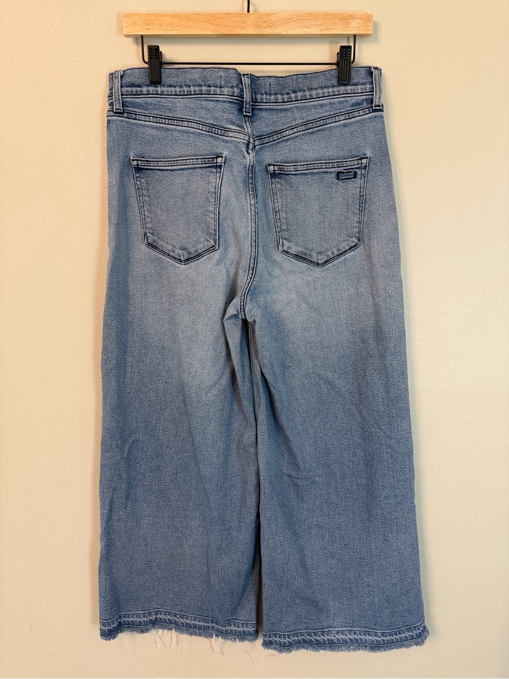 AYR The Must Wide Leg Crop Jeans Raw Hem High Rise Size 30 - Picture 6 of 8